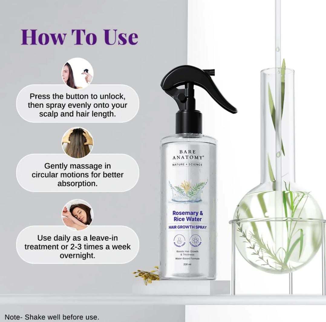 Bare Anatomy Rosemary & Coconut Hair Growth Oil -